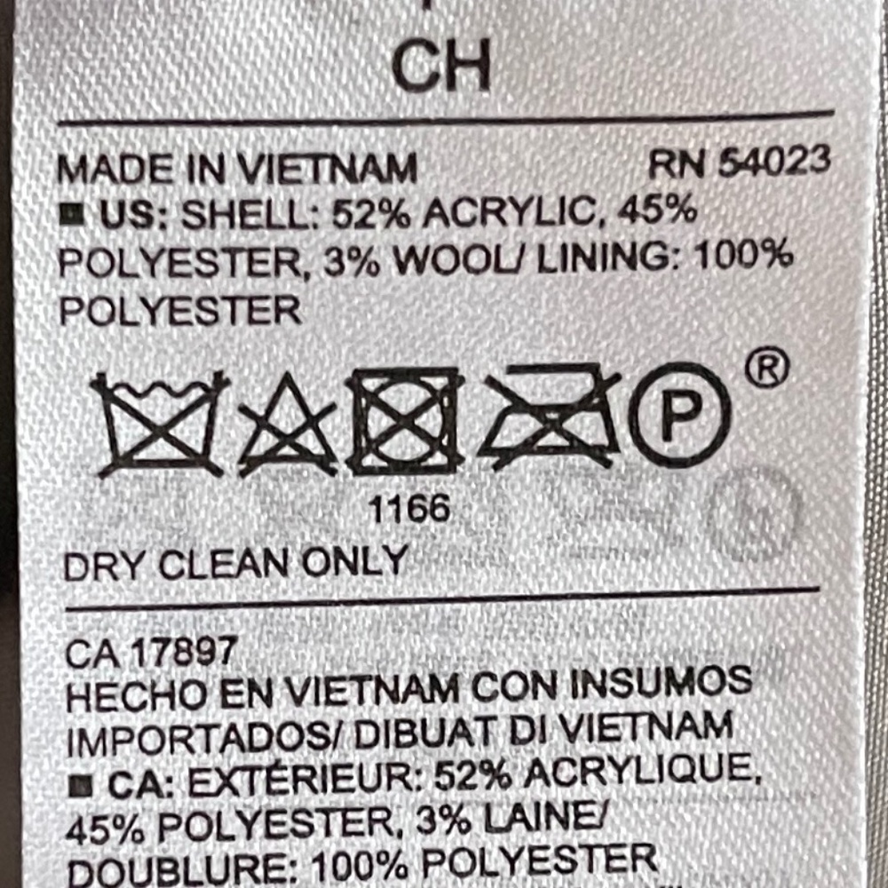 Old Navy Asymmetrical Dress Coat Wool Blend Size Small - Picture 9 of 9